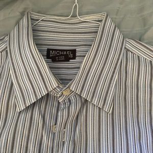 Blue and white Michael Kors button down